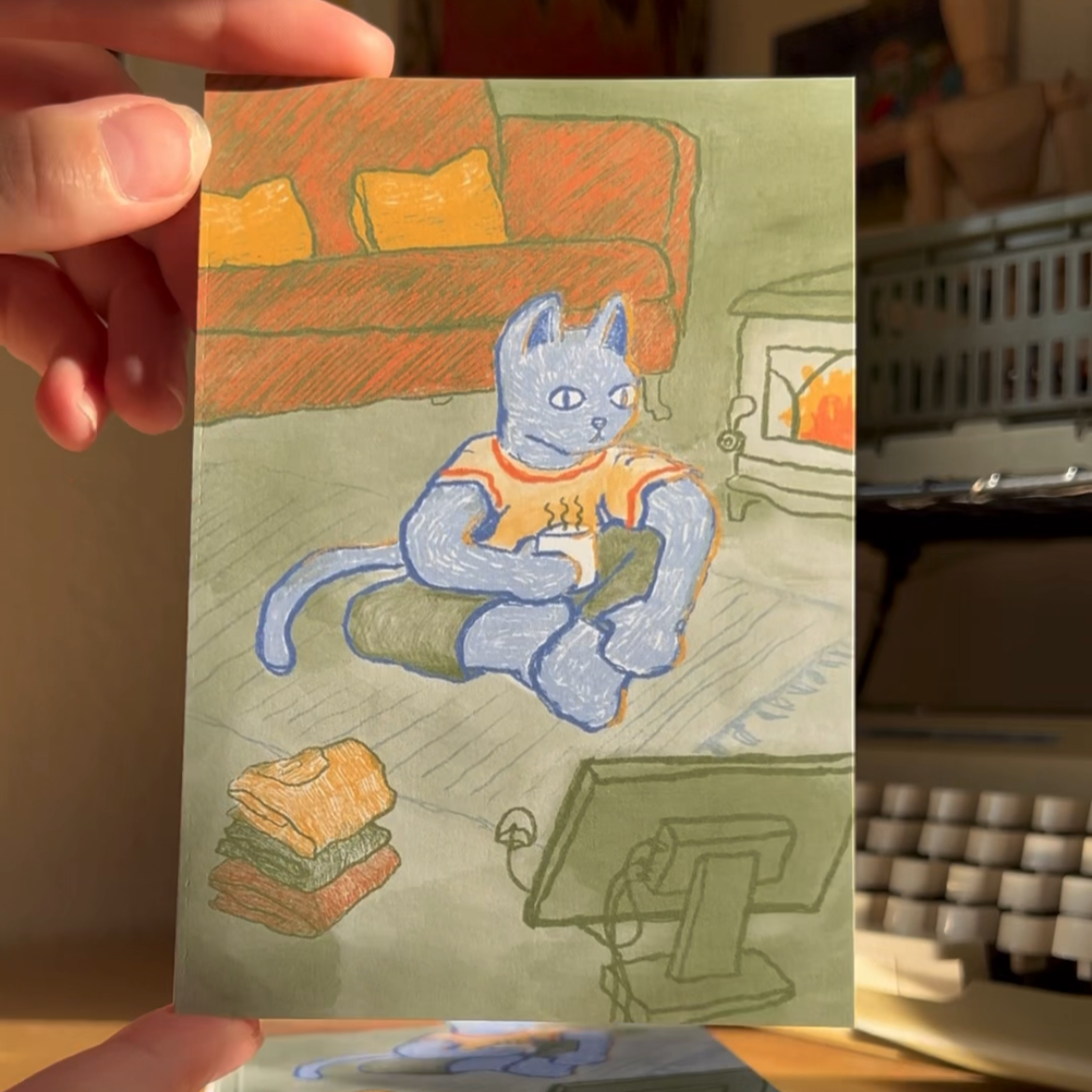 Resting Cat Postcard